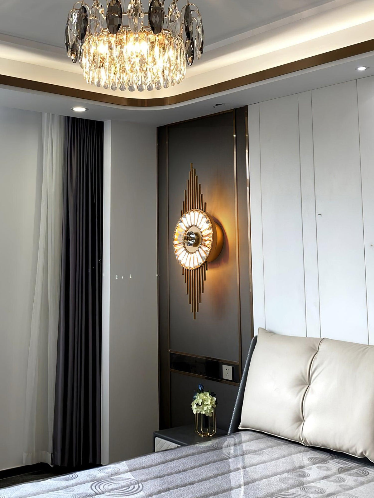 Cilirel Postmodern Luxe Goud Kristal wandlamp