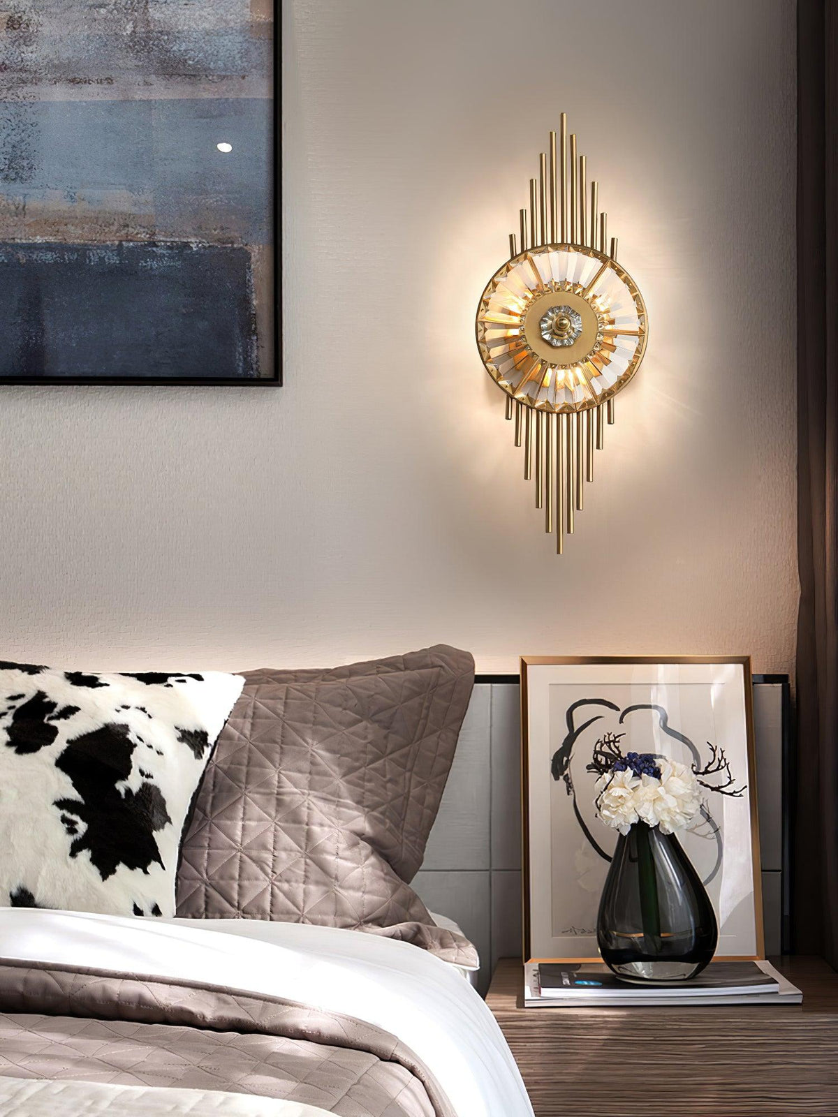 Cilirel Postmodern Luxe Goud Kristal wandlamp