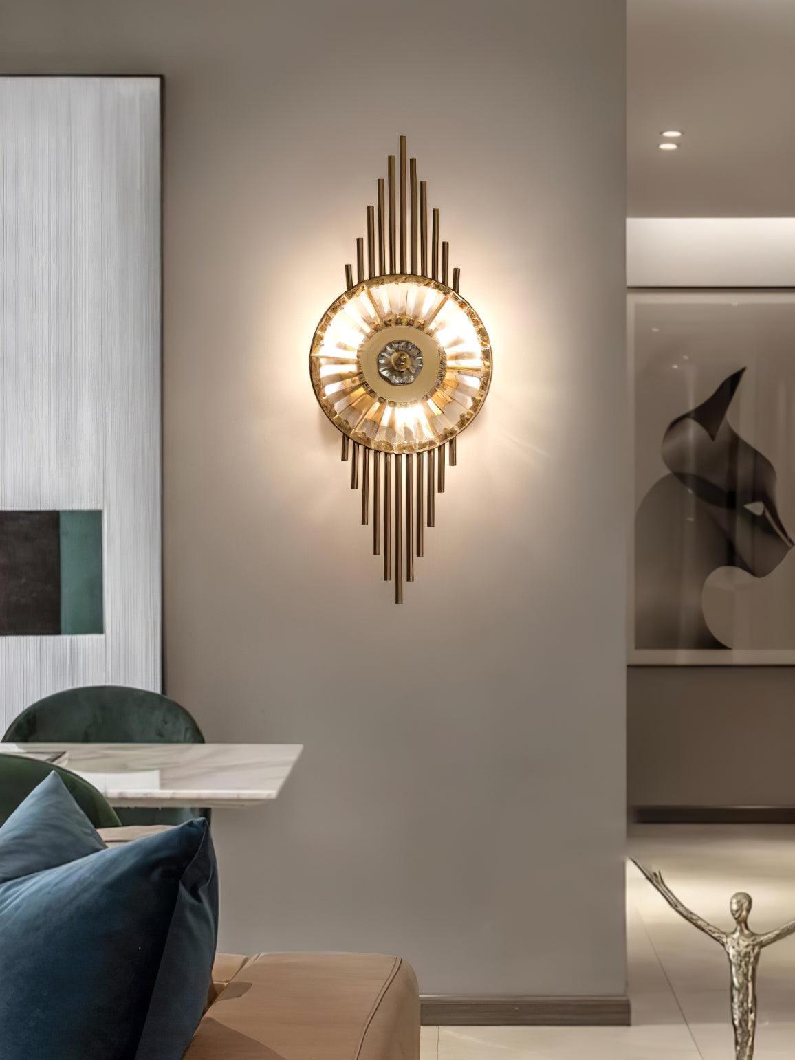 Cilirel Postmodern Luxe Goud Kristal wandlamp