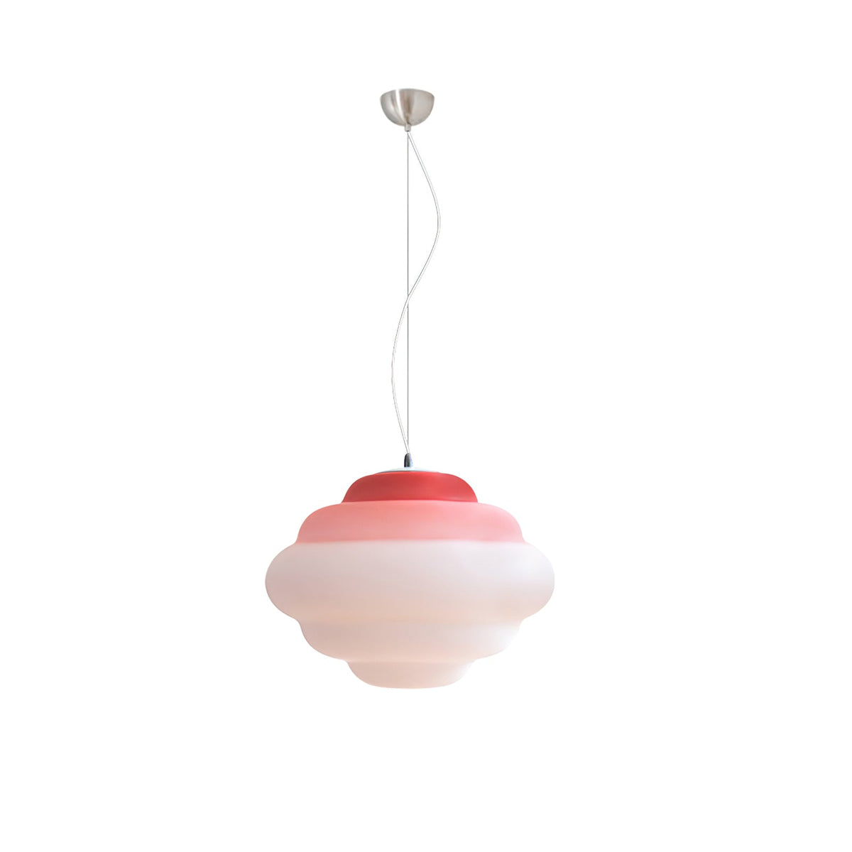 Eurvenara Premium Noordse kunst hanglamp met wolkig glas