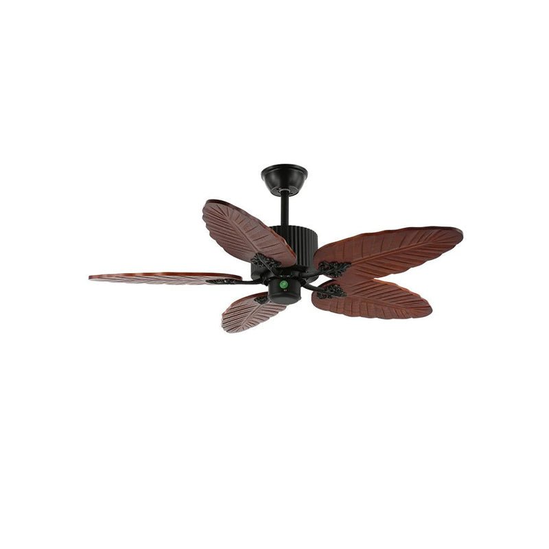 Syleelle Tropisch Hout glas Plafondventilator met Verlichting
