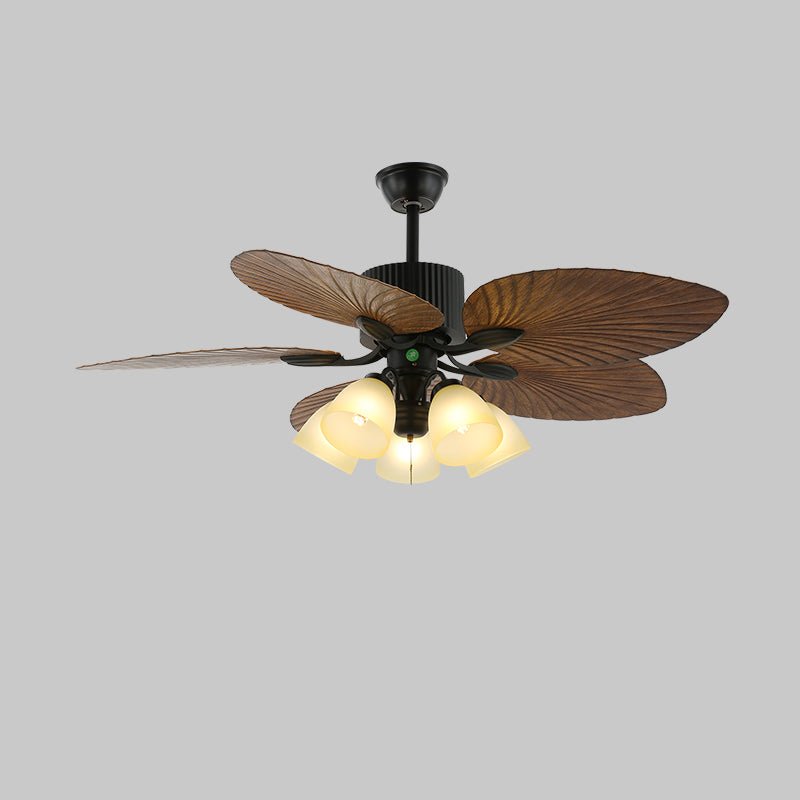 Virel Tropical hout plafondventilator met verlichting