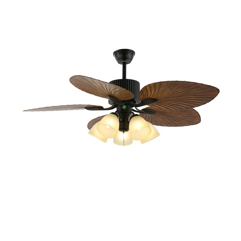 Virel Tropical hout plafondventilator met verlichting
