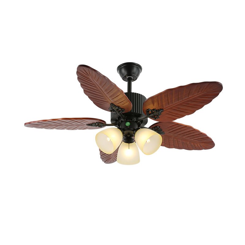 Palmoré plafondventilator met verlichting van hout