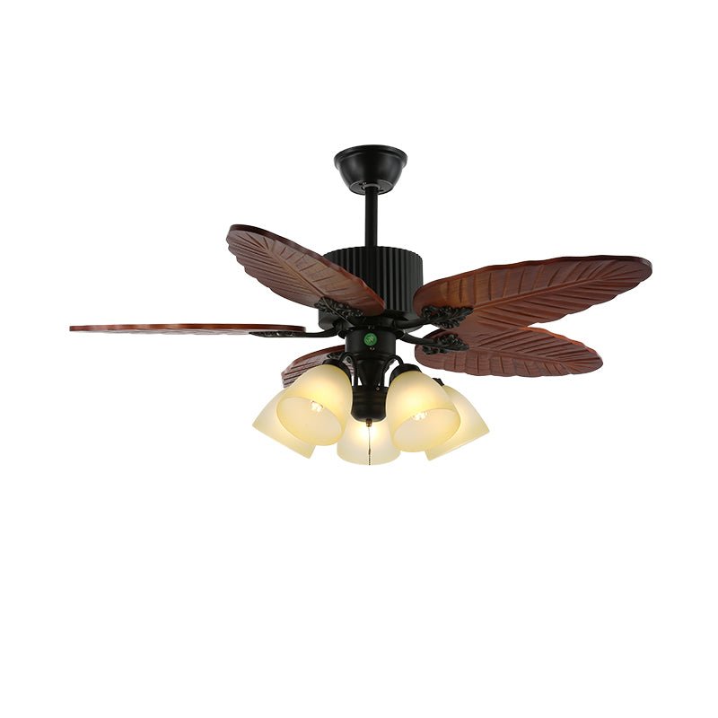 Palmoré plafondventilator met verlichting van hout