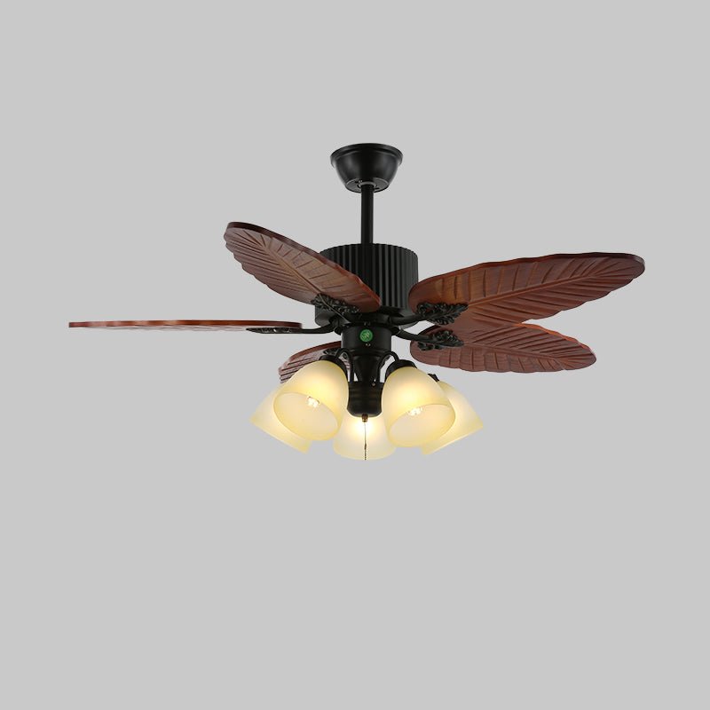 Palmoré plafondventilator met verlichting van hout