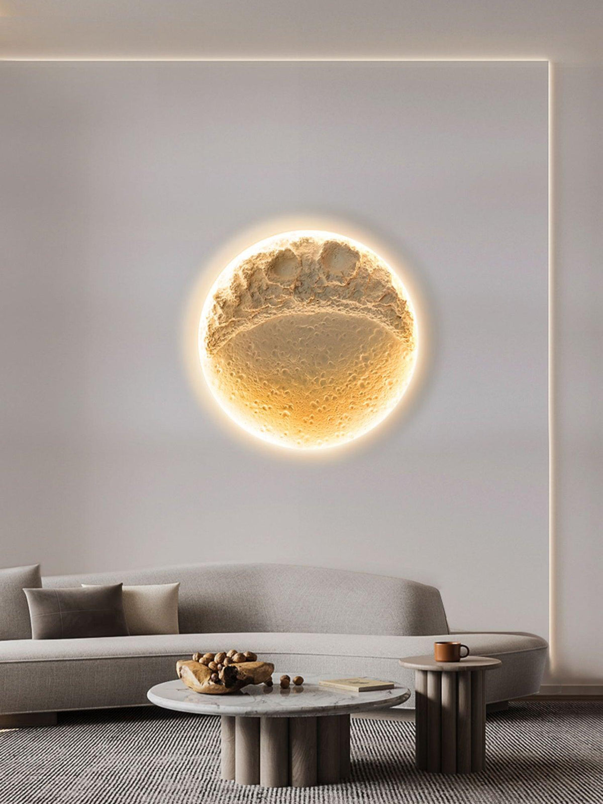 Elaisaine wandlamp Gips Maan