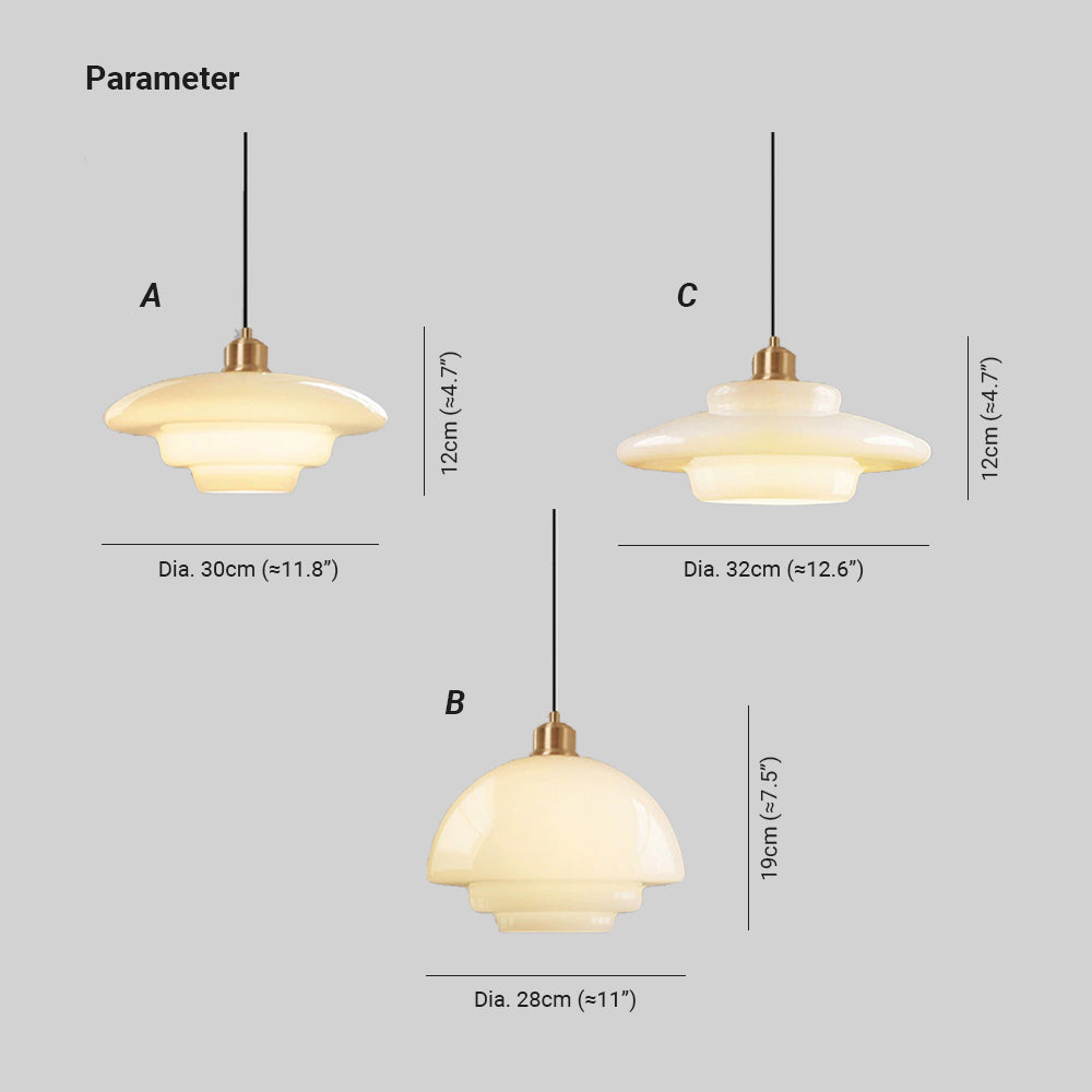 Cairns Midden eeuw Art Hanglampen Metaal Glas Slaapkamer Eetkamer