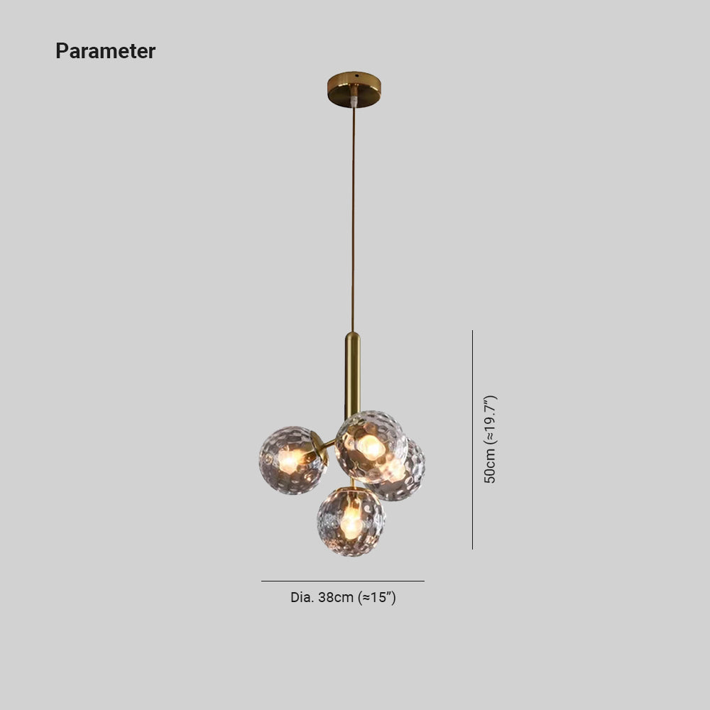 Valentina Moderne Bubble Hanglampen Metaal Glas Eetkamer