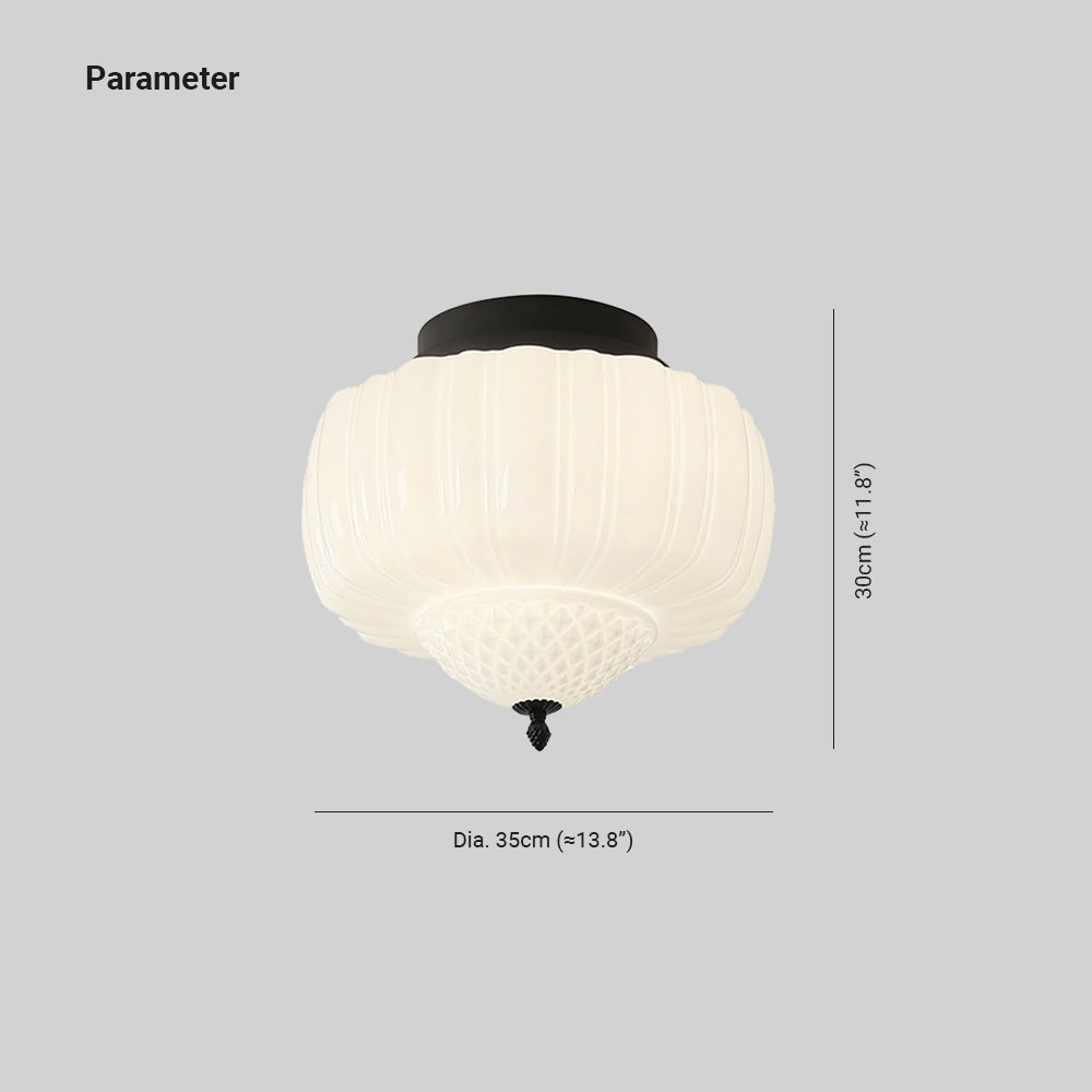 Nielsen Moderne Inbouwmontage Plafondlamp Metaal Glas Slaapkamer