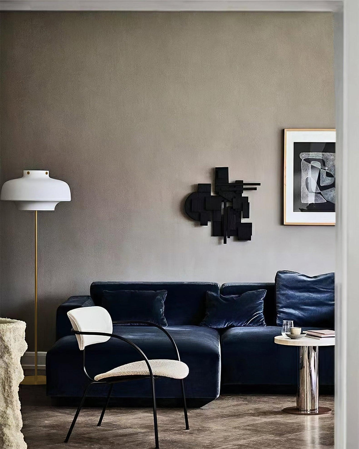 Olzoril Moderne vloerlamp van marmer
