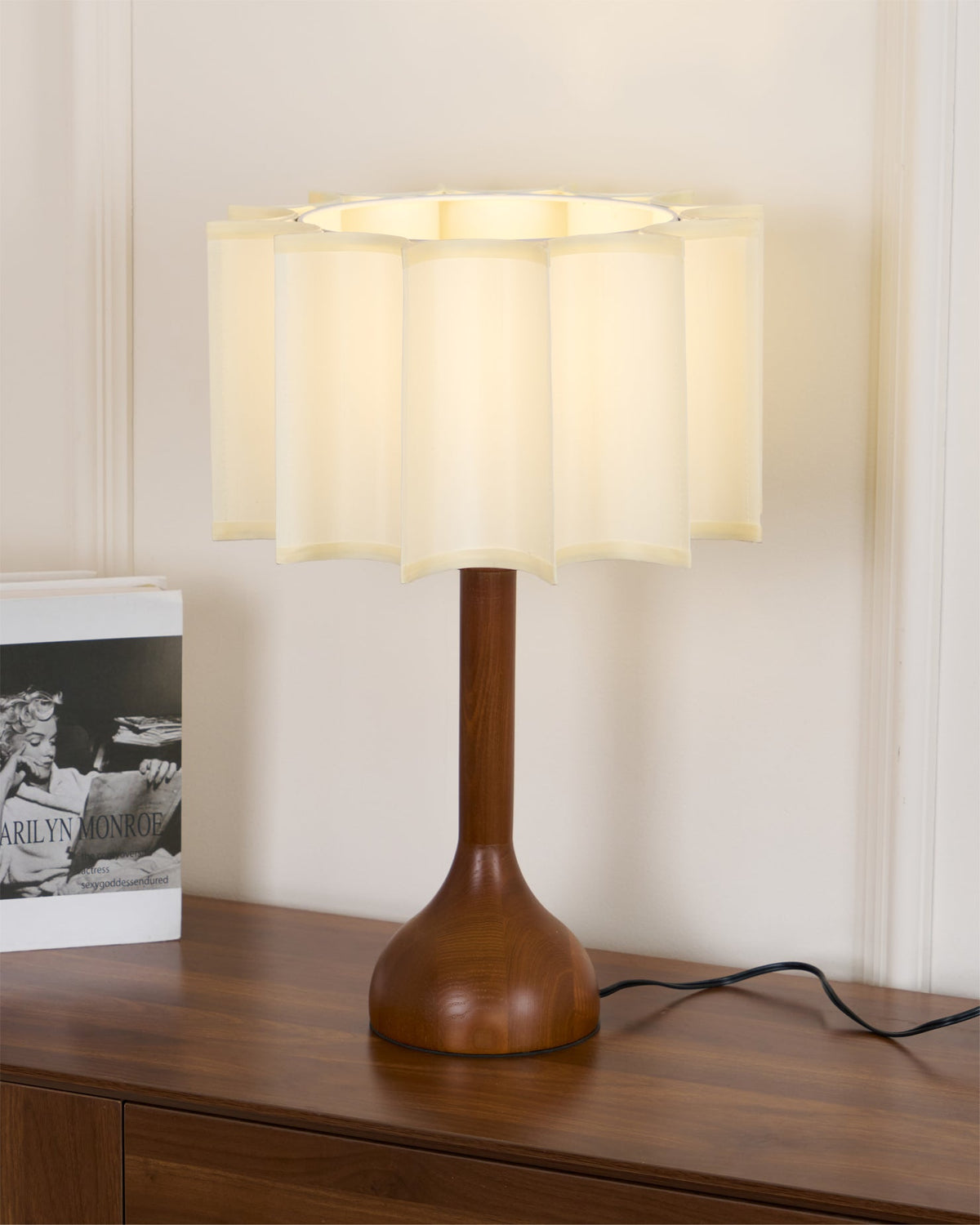 Livenq Houten Stoffen Retro tafellamp