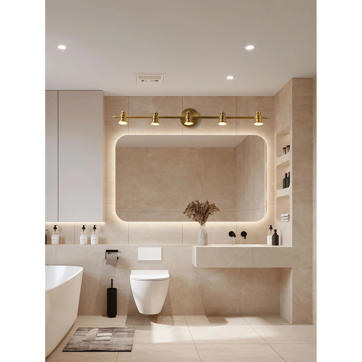 Corten messing wandlamp