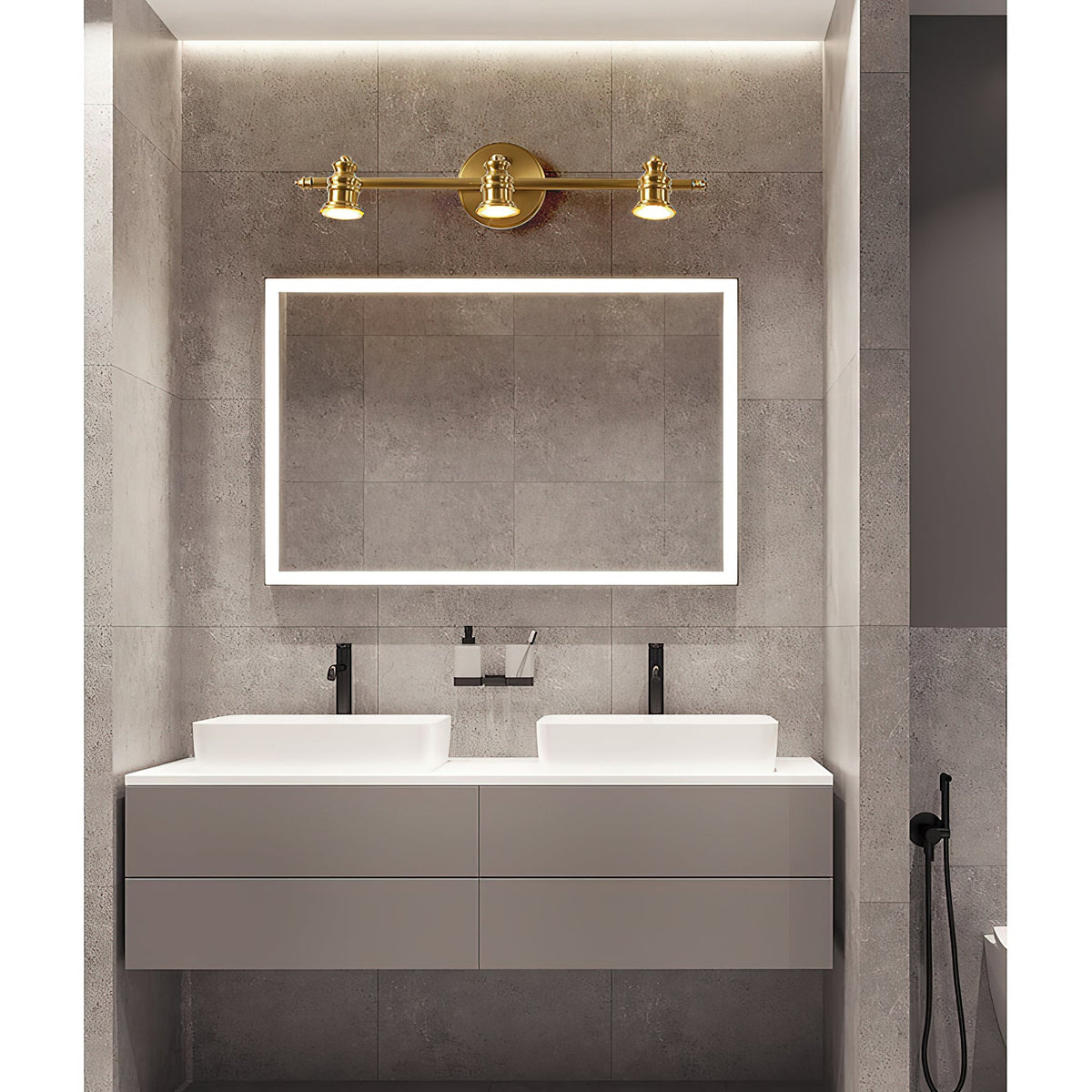 Corten messing wandlamp