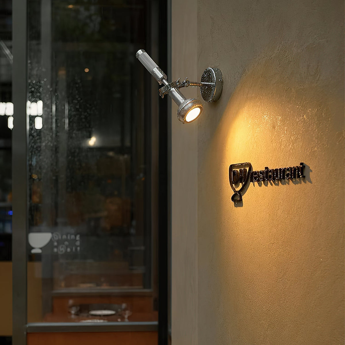 Halva wandlamp chroom aluminium