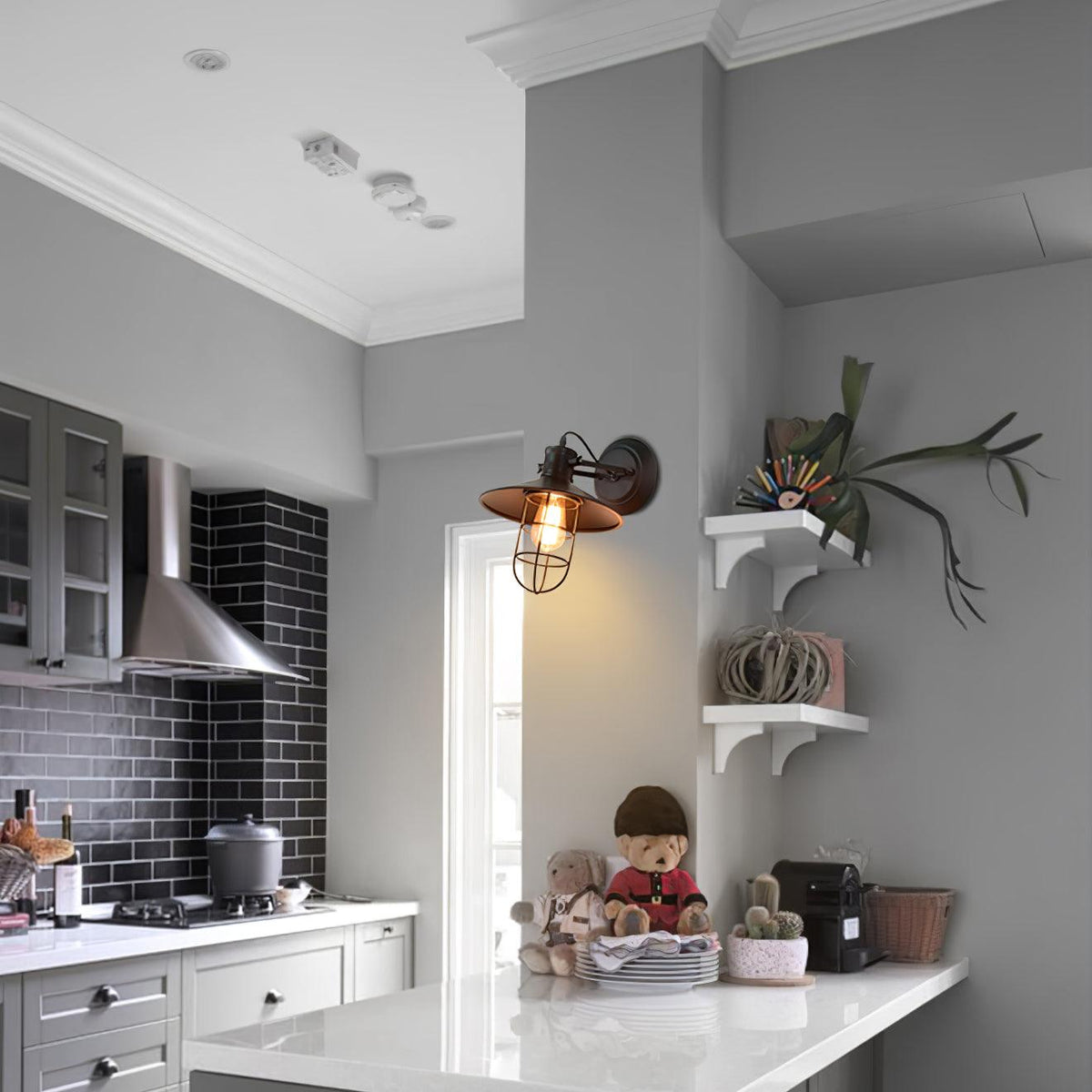 Eiraniella Abnormal Harbour Industriële wandlamp van glas