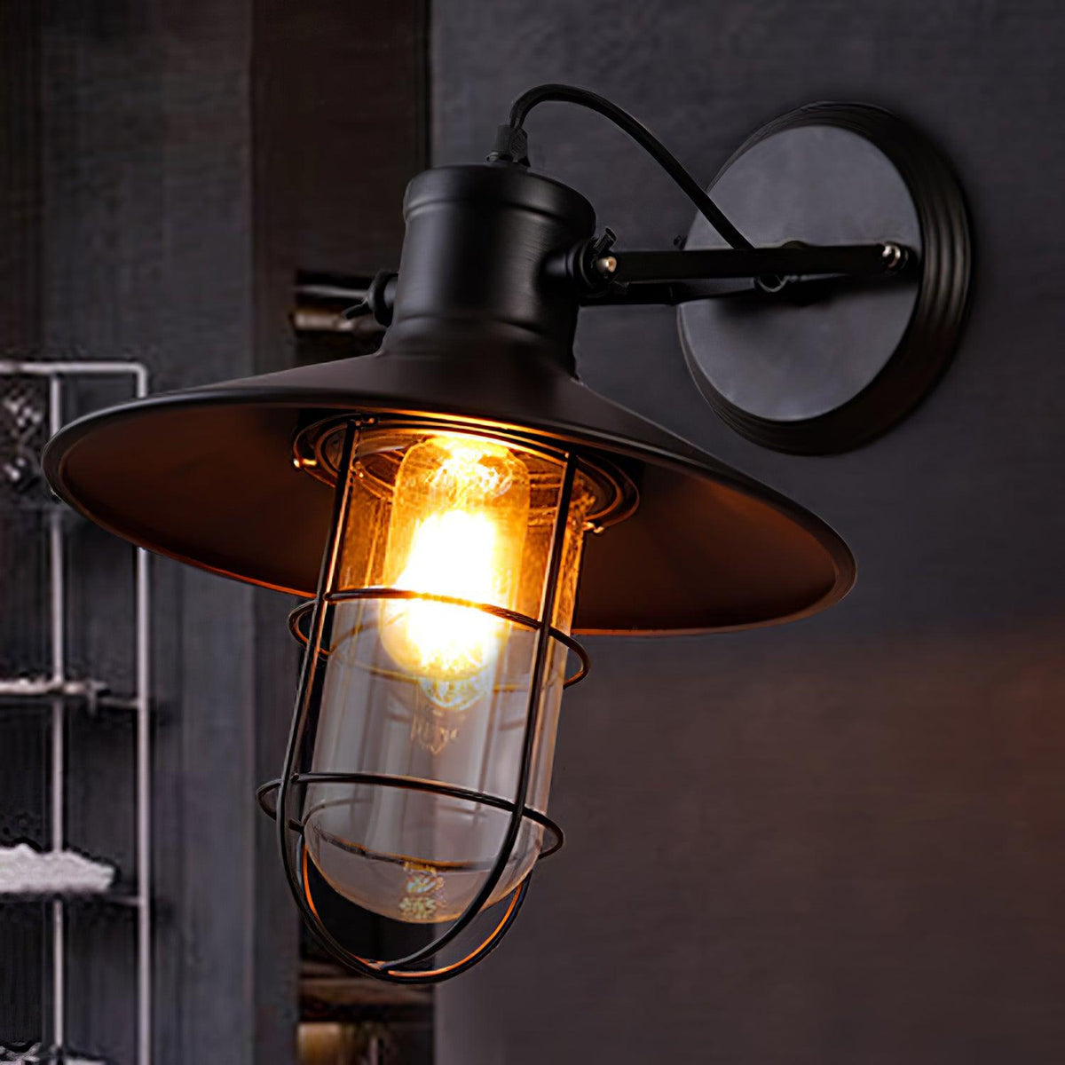 Eiraniella Abnormal Harbour Industriële wandlamp van glas