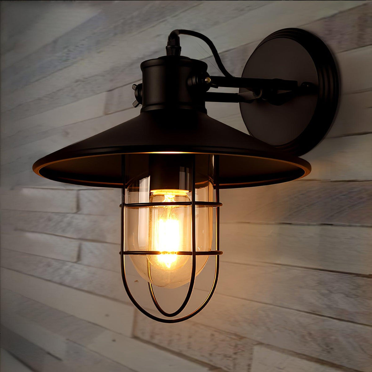 Eiraniella Abnormal Harbour Industriële wandlamp van glas
