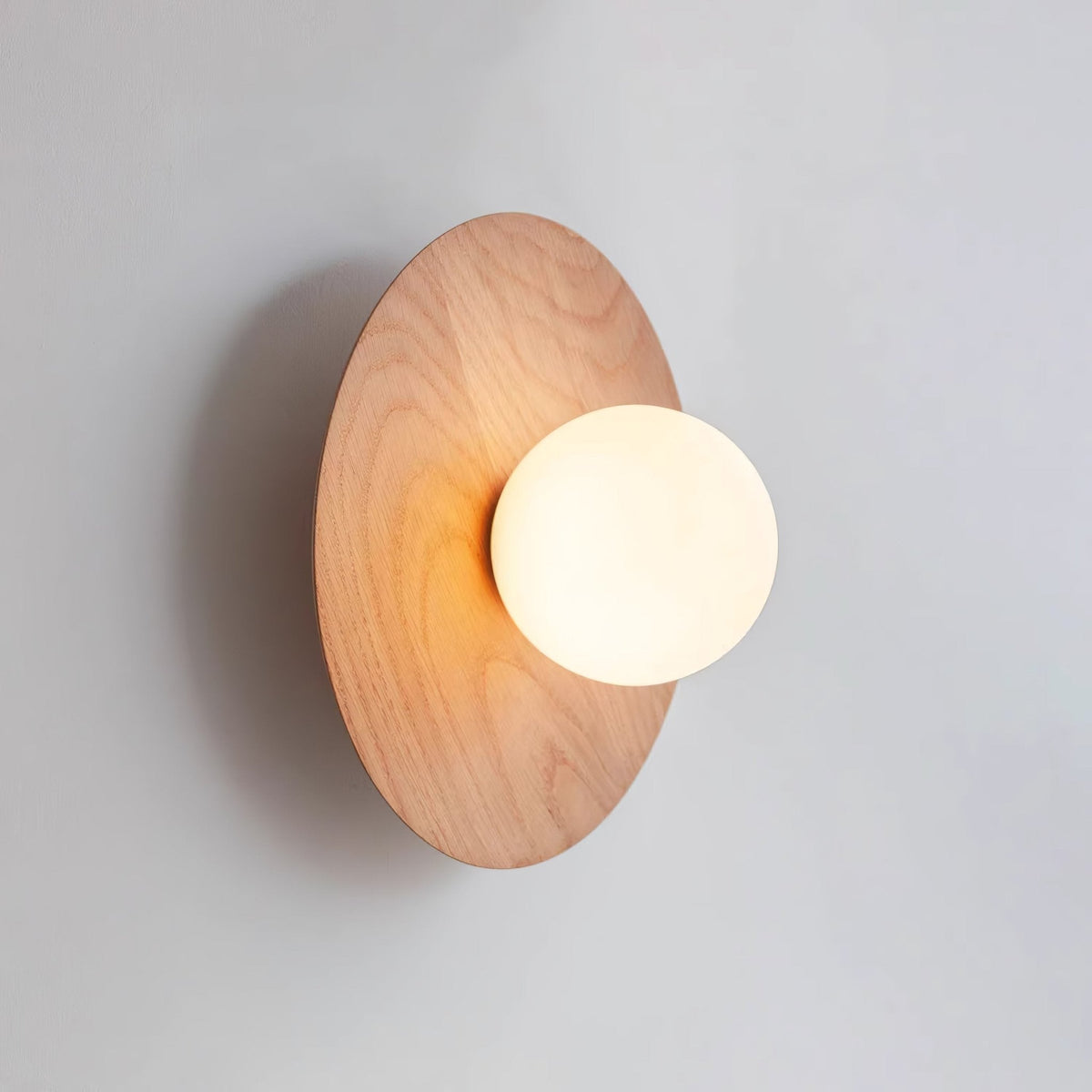 Eloza moderne minimalistische wandlamp van hout en glas