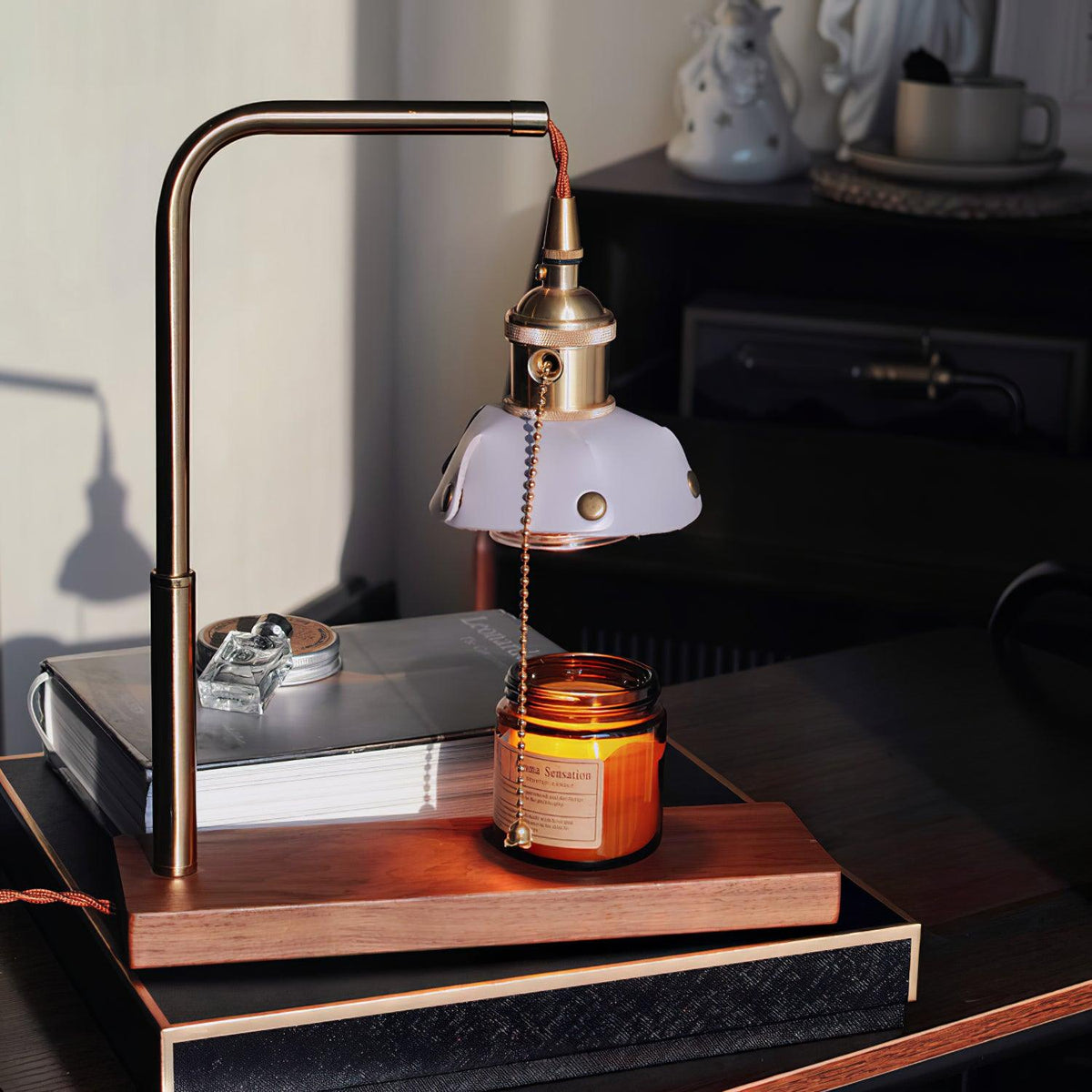 Clark Moderne tafellamp van hout