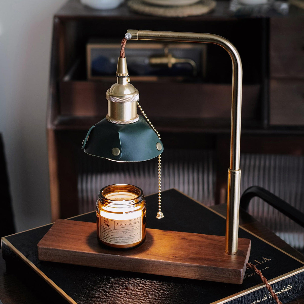 Clark Moderne tafellamp van hout