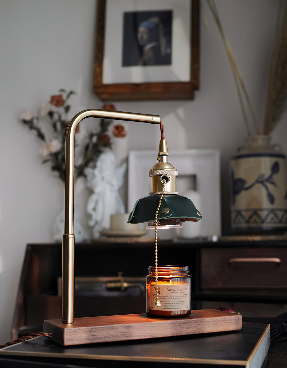 Clark Moderne tafellamp van hout