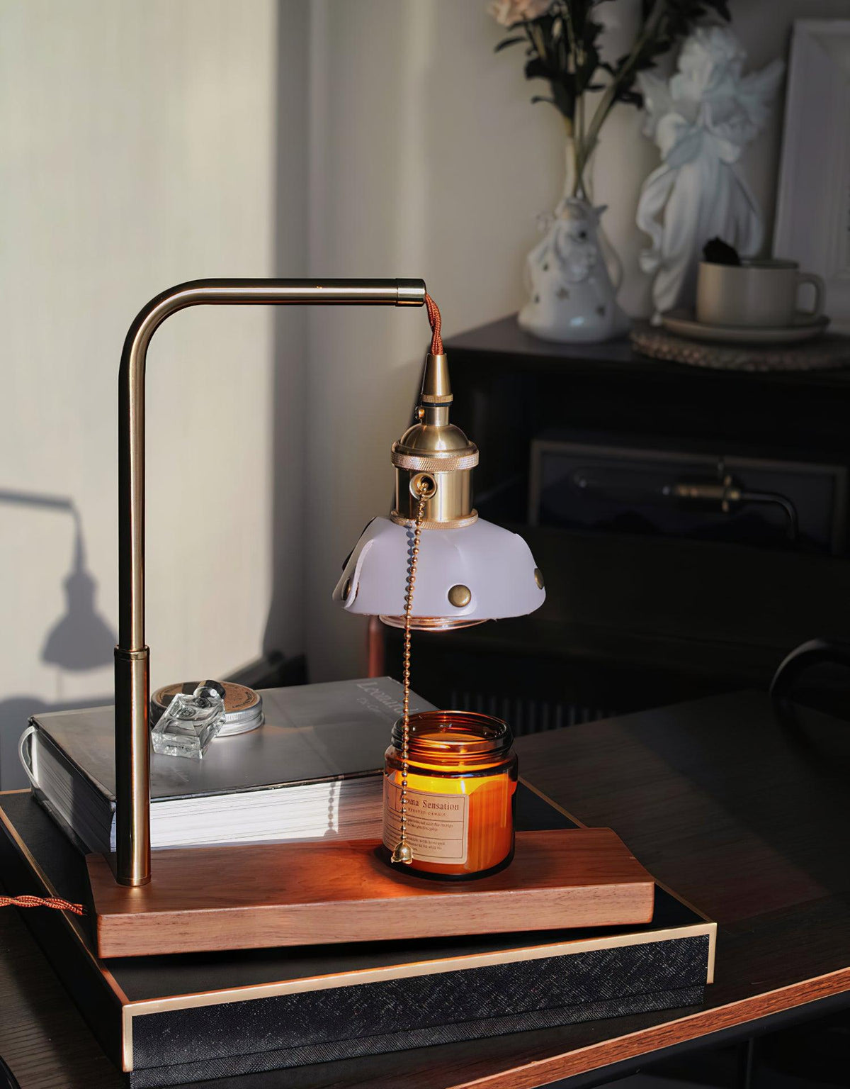 Clark Moderne tafellamp van hout