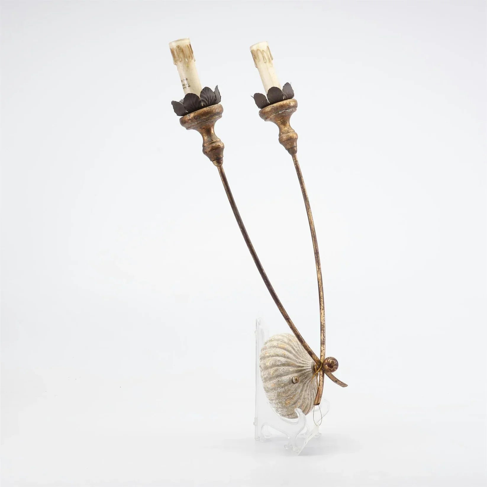 Alessio Vintage Goud Metaal Hout Wandlamp Eetkamer Slaapkamer