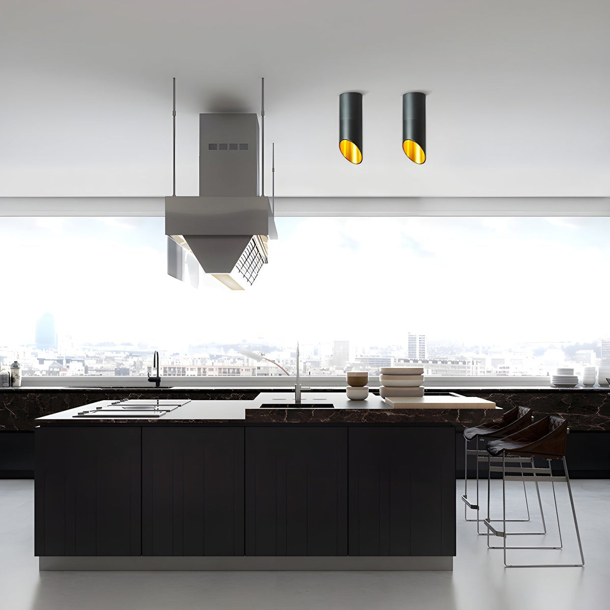 Mirinel Moderne minimalistische buisplafondlamp naar beneden