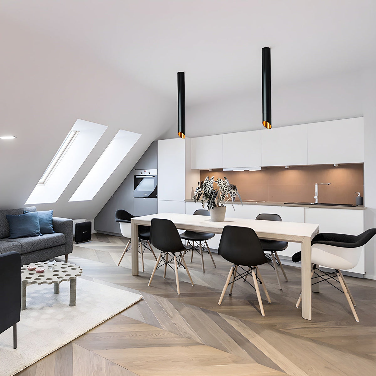 Mirinel Moderne minimalistische buisplafondlamp naar beneden