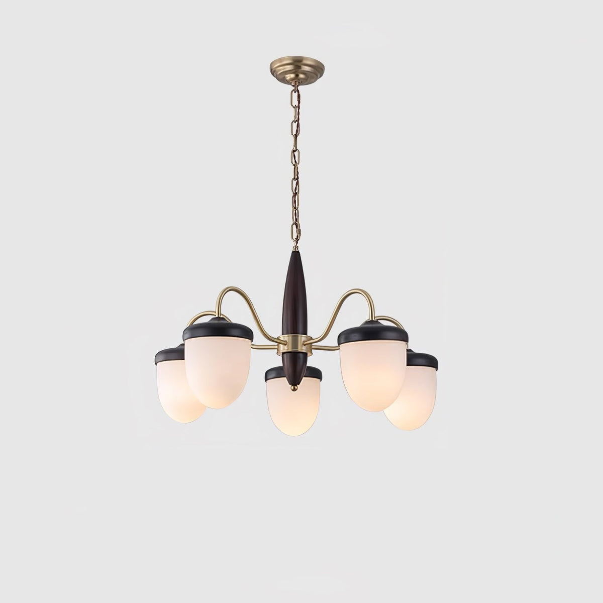 Calanora kroonluchter met capsulearm in rustiek