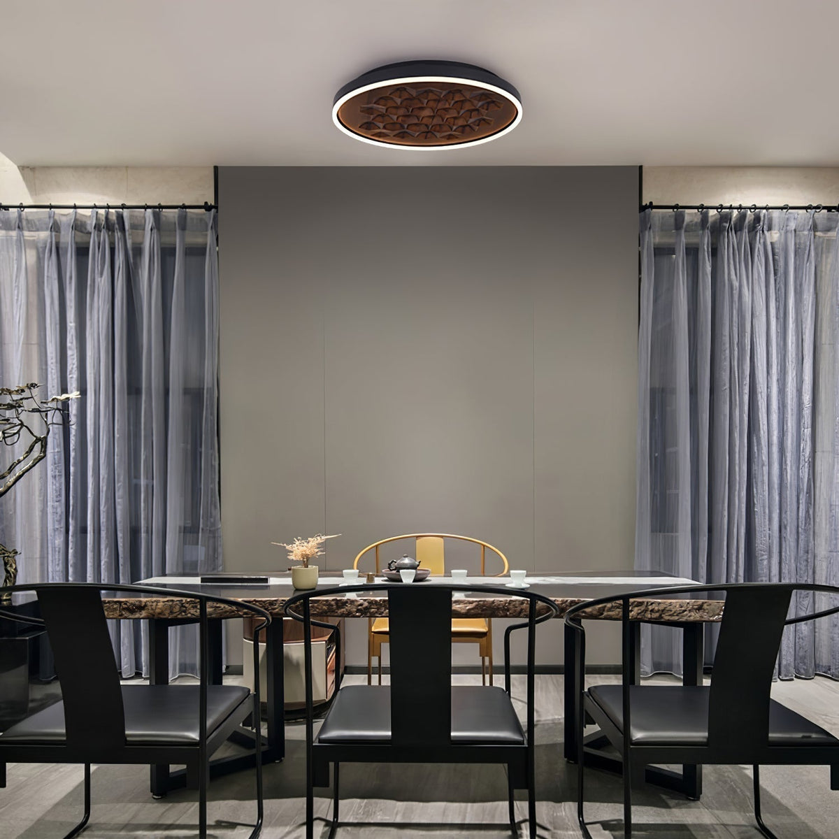 Cevynira Textured brons Vlakke plafondlamp