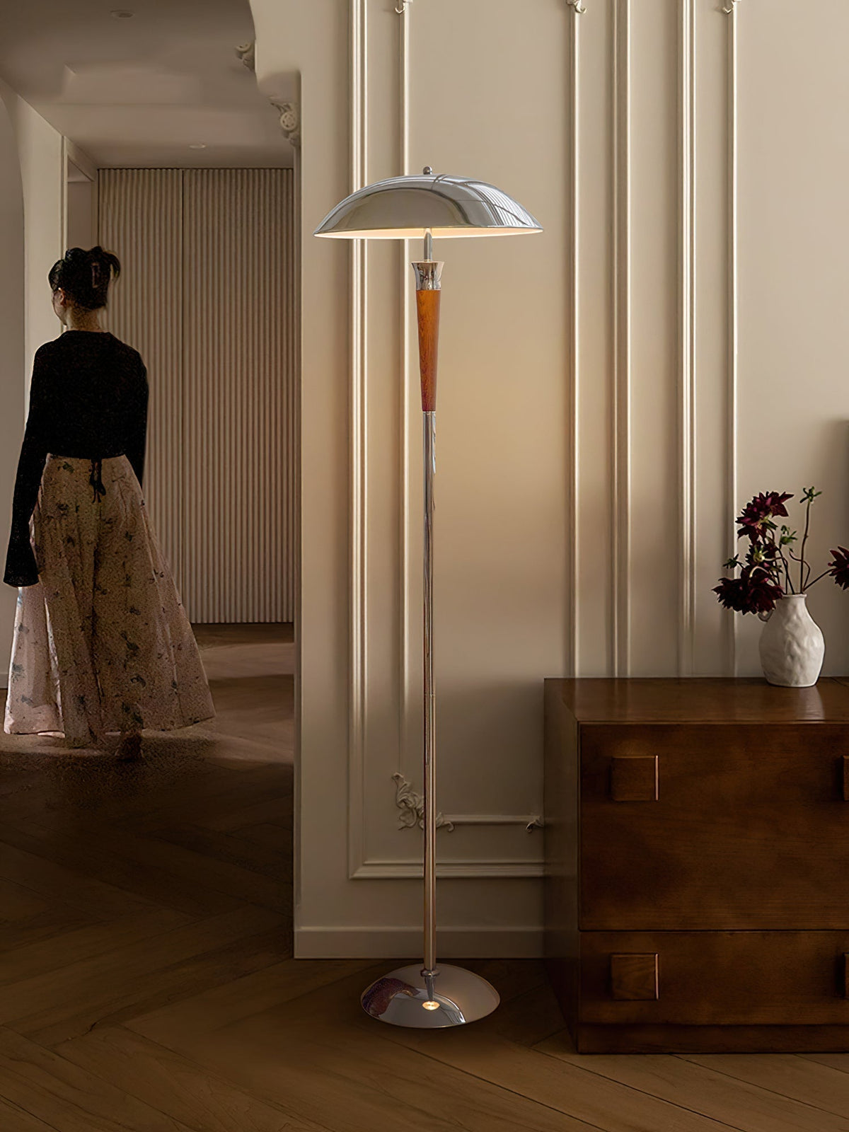 Viraivelle Retro chroom vloerlamp