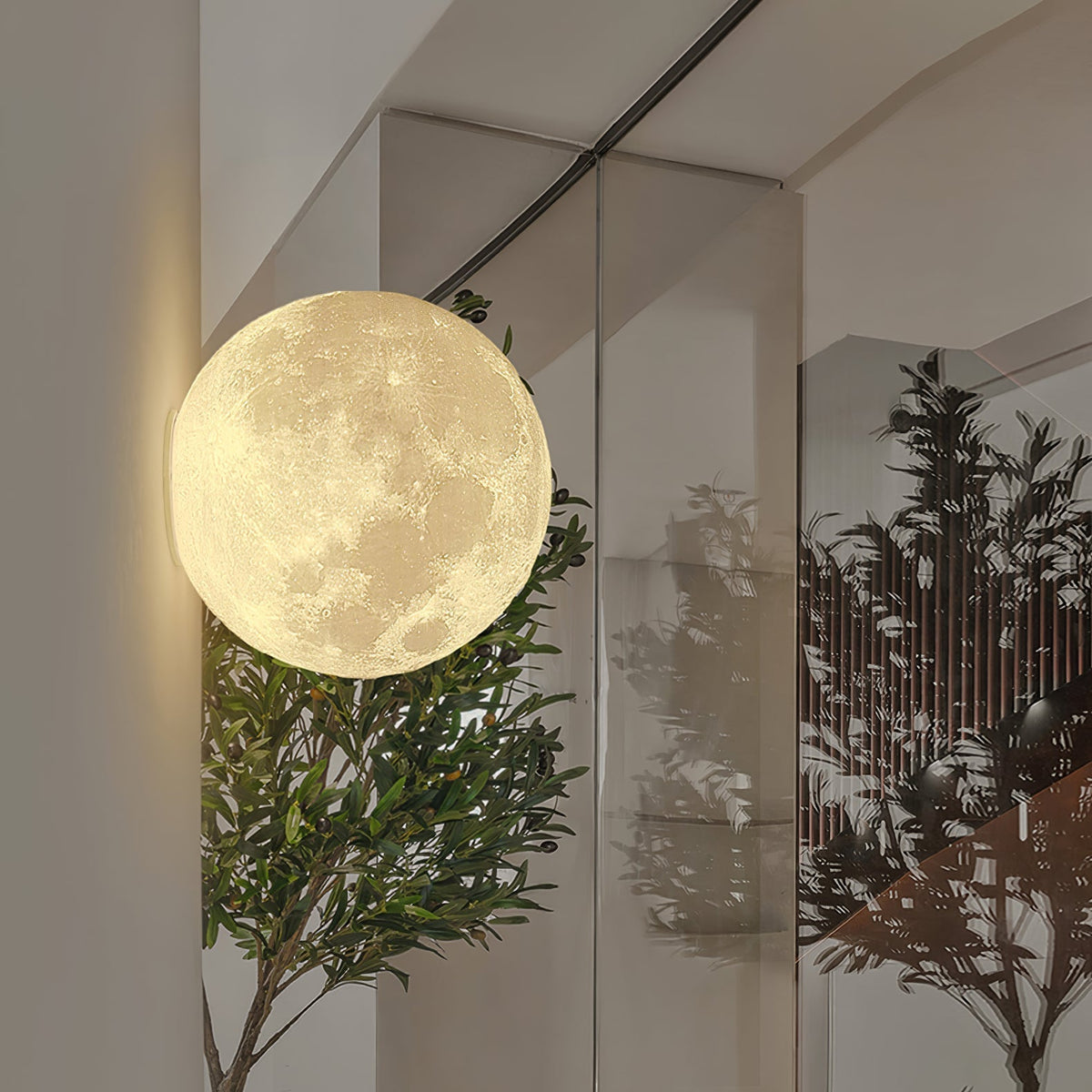 Brivel Noordse kunst Maan 3D wandlamp van kunststof