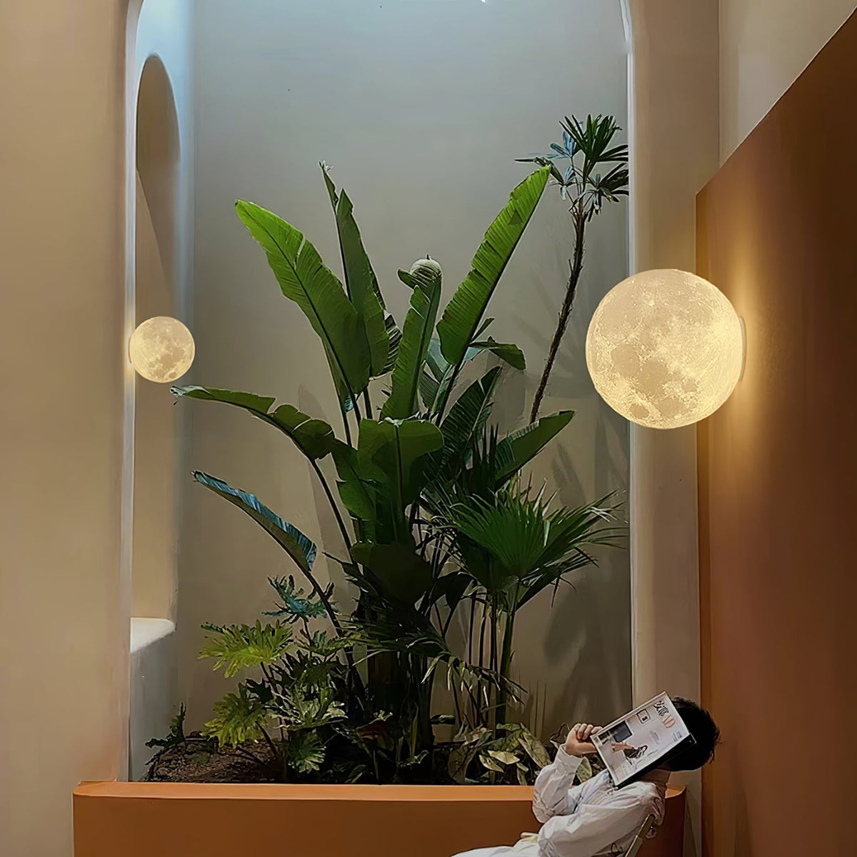 Brivel Noordse kunst Maan 3D wandlamp van kunststof
