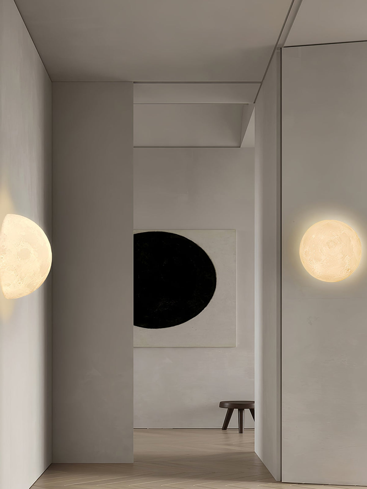 Brivel Noordse kunst Maan 3D wandlamp van kunststof