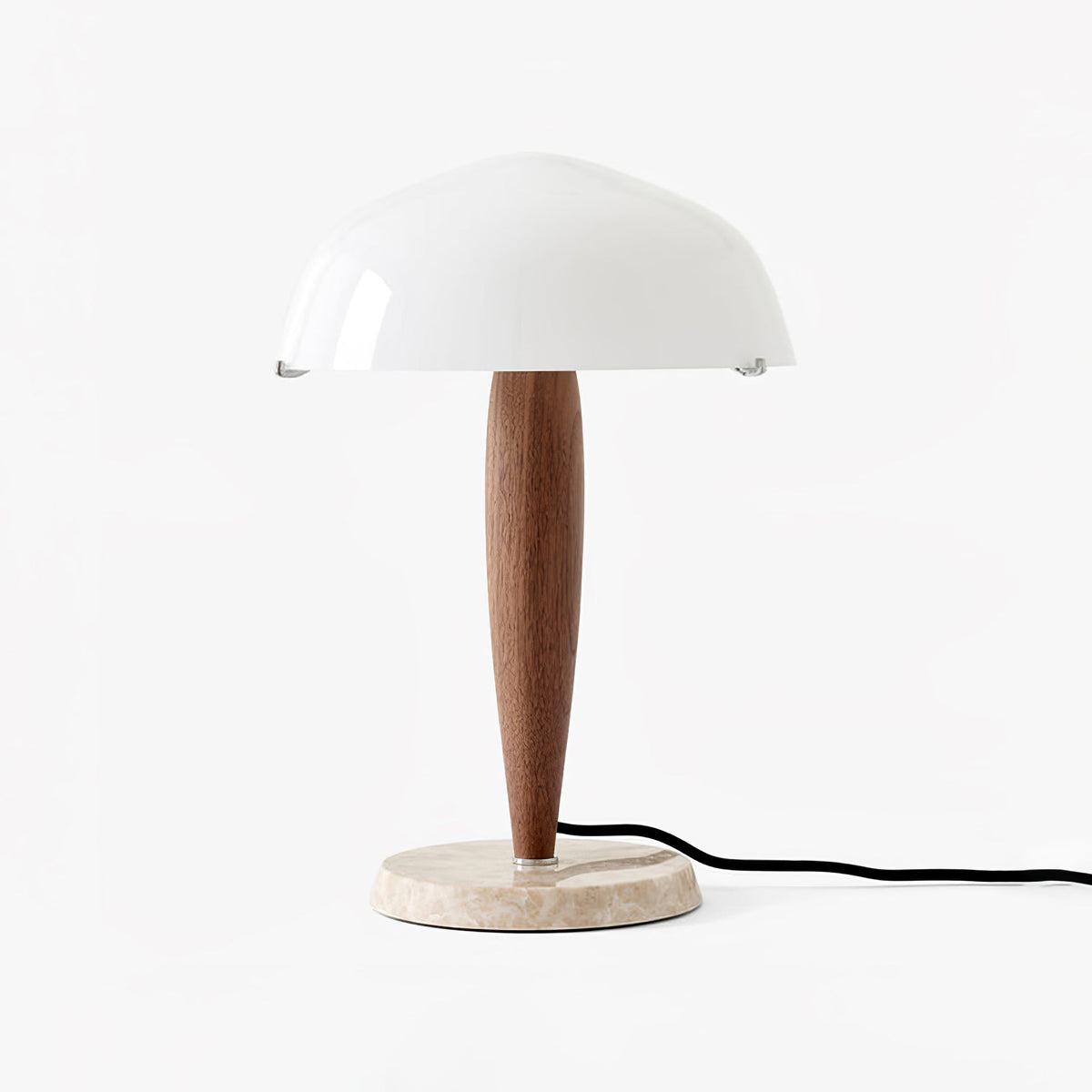 Emerson tafellamp van donker walnoot