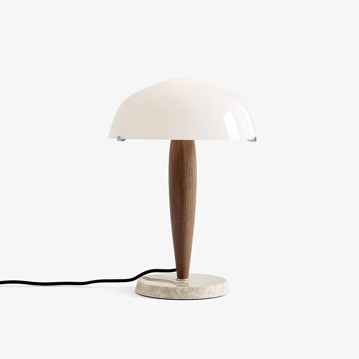 Emerson tafellamp van donker walnoot