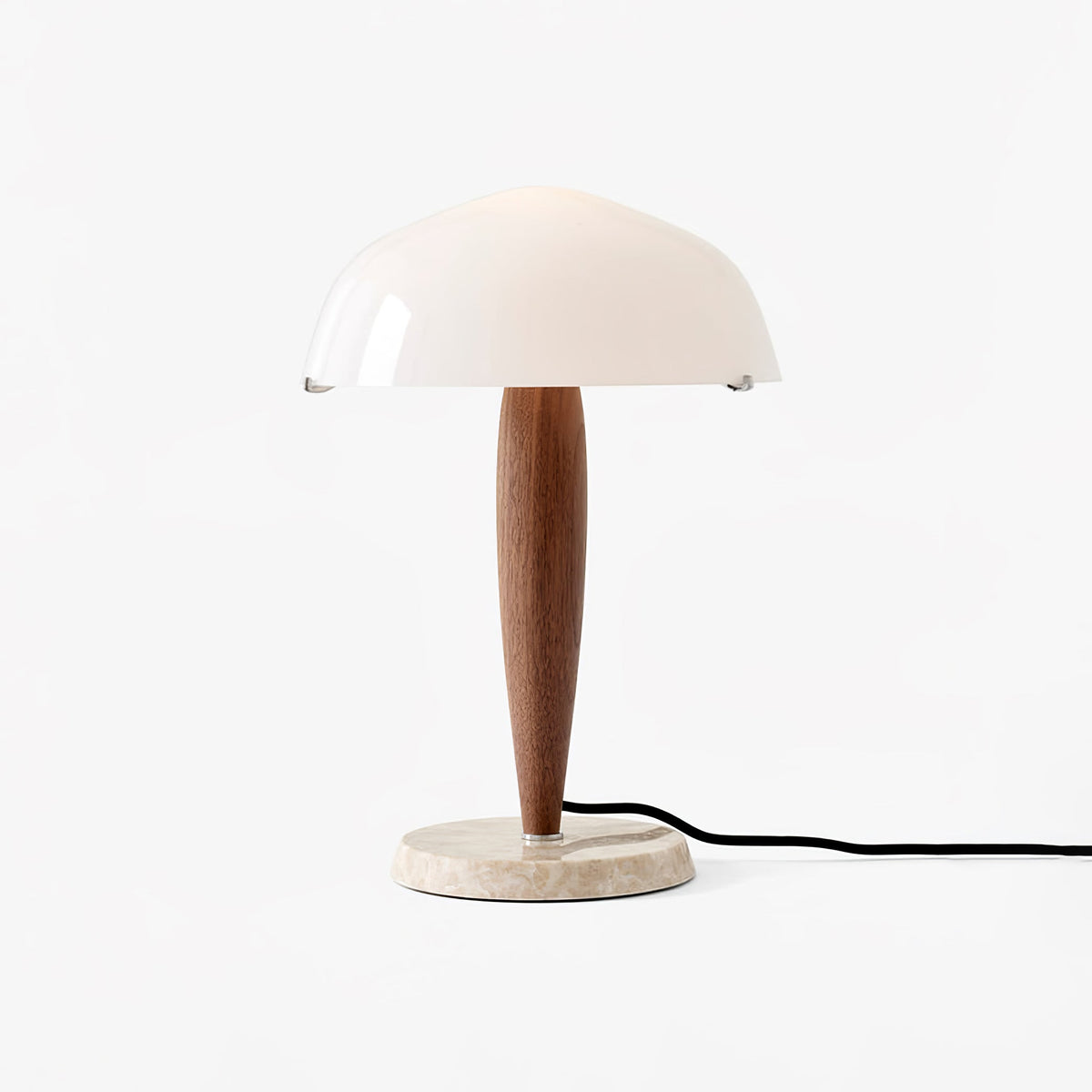 Emerson tafellamp van donker walnoot