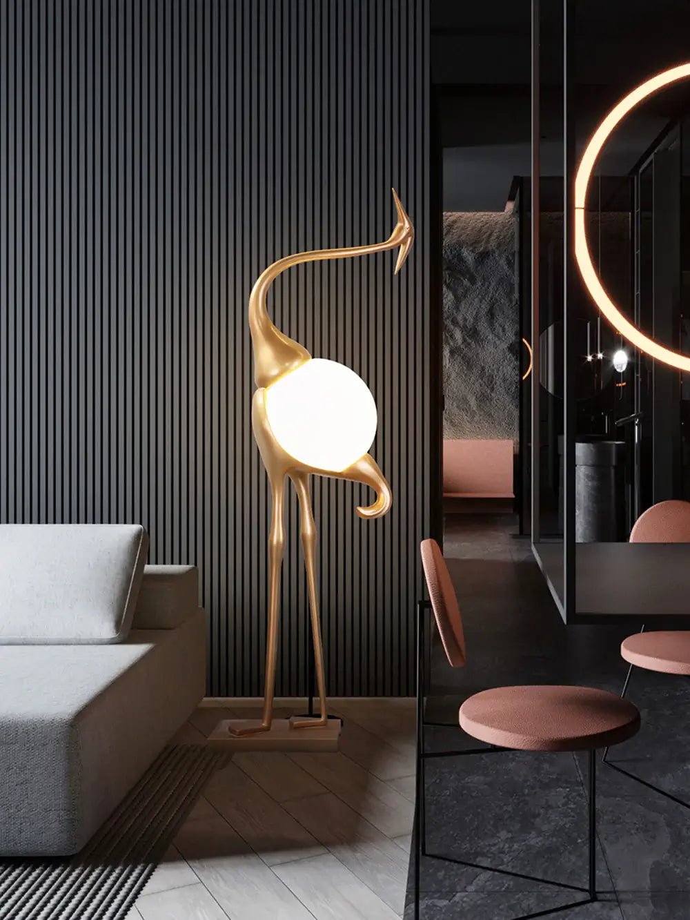 Uraearae wandlamp in vorm van een kraan