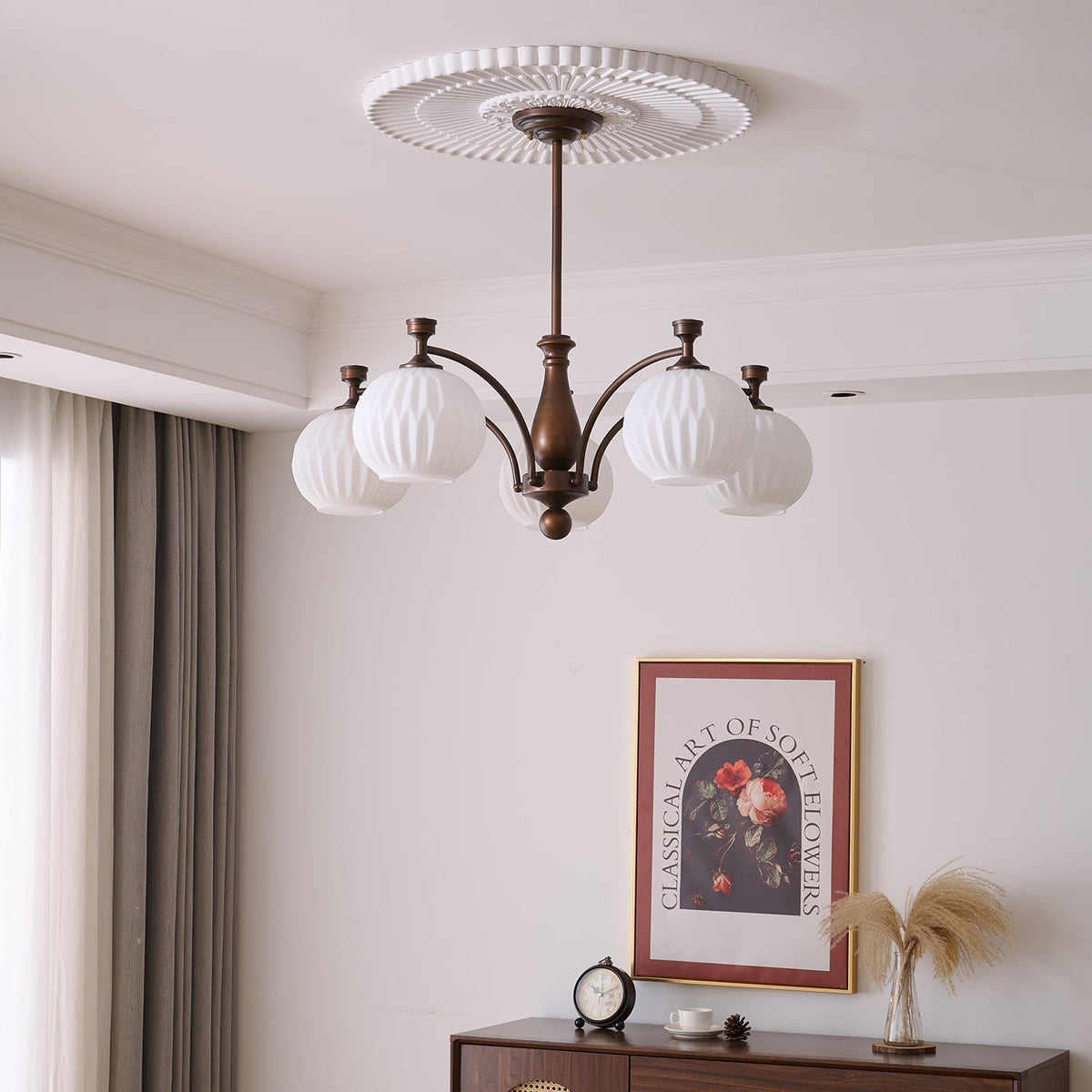 Vaslen kroonluchter Orb vintage