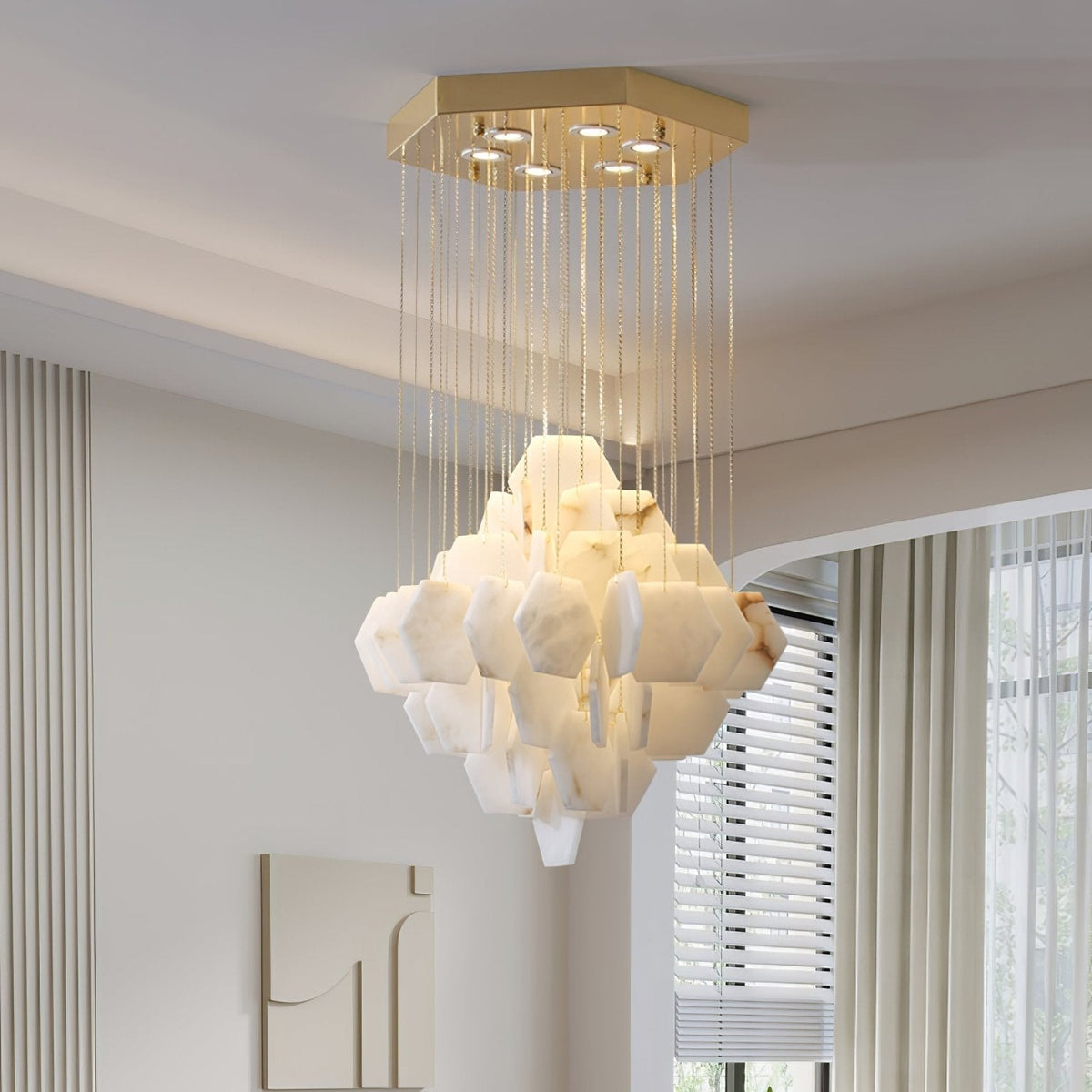 Avenanena luxe albasten kroonluchter