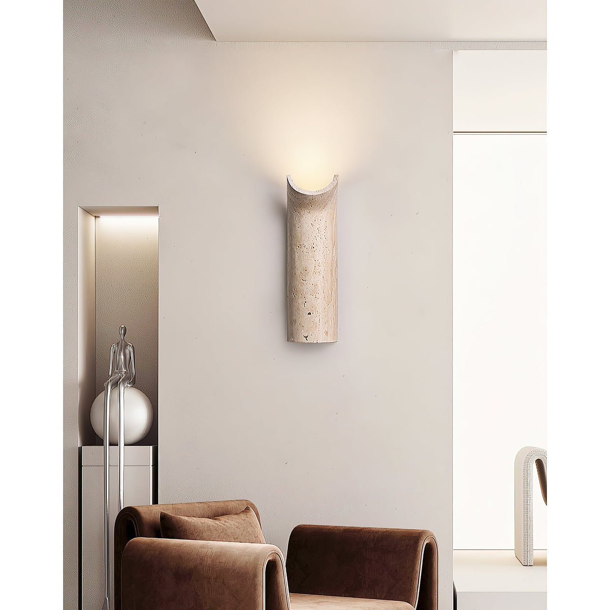 Tula travertin wandlamp