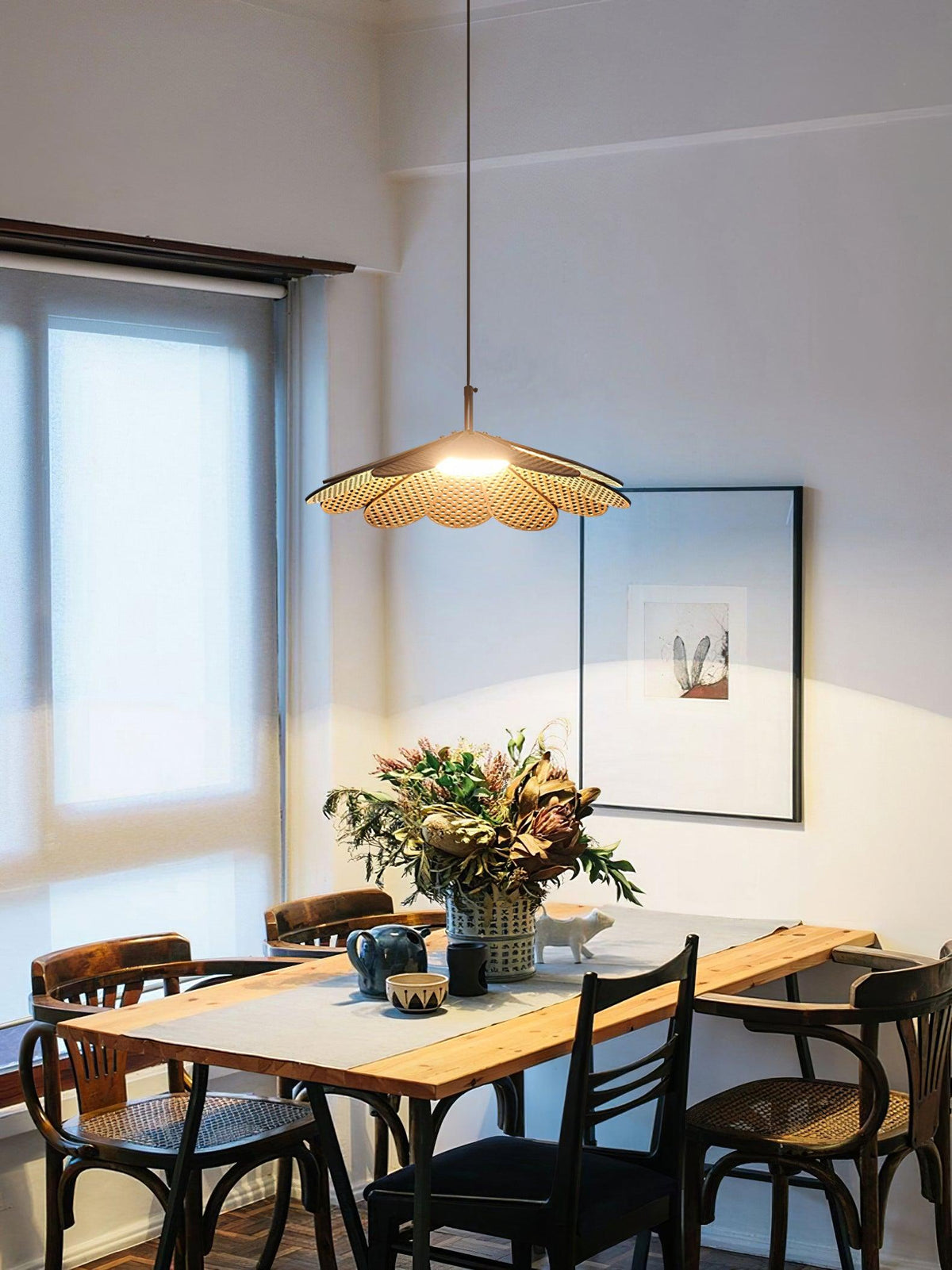 Zevarus Noordse kunst Wabi-Sabi hout hanglamp