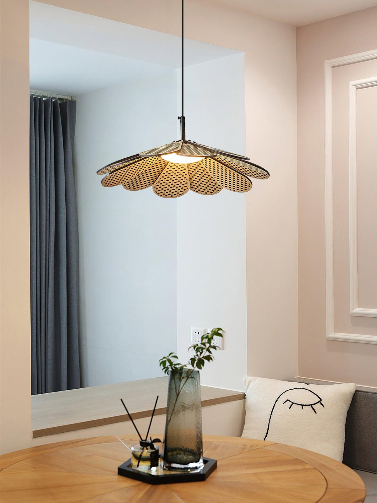 Zevarus Noordse kunst Wabi-Sabi hout hanglamp