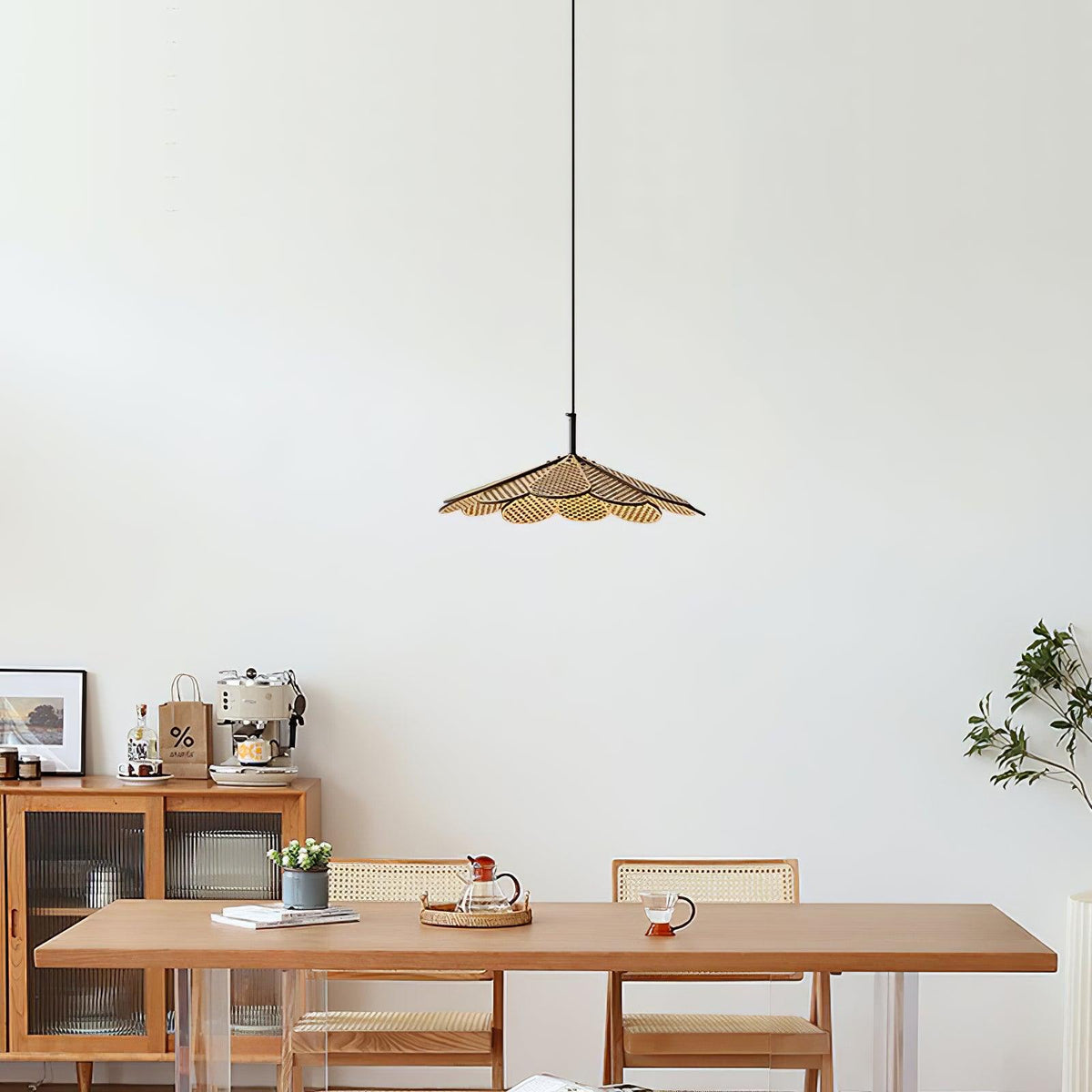 Zevarus Noordse kunst Wabi-Sabi hout hanglamp