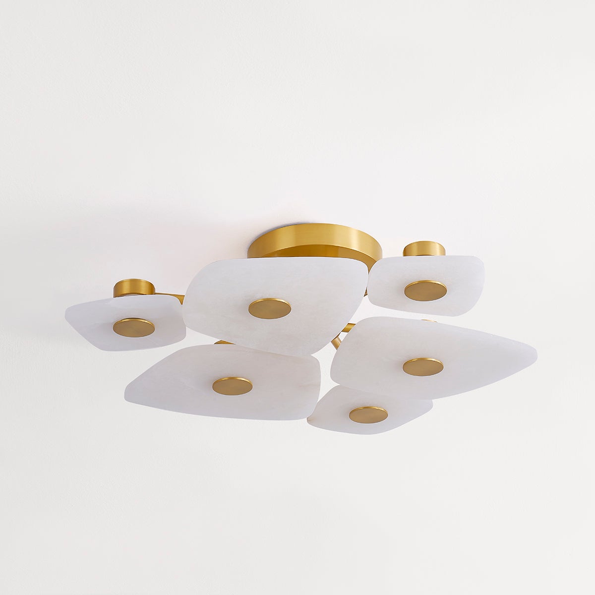 Ilsilyra bloemblaadje-gevormde glazen plafondlamp