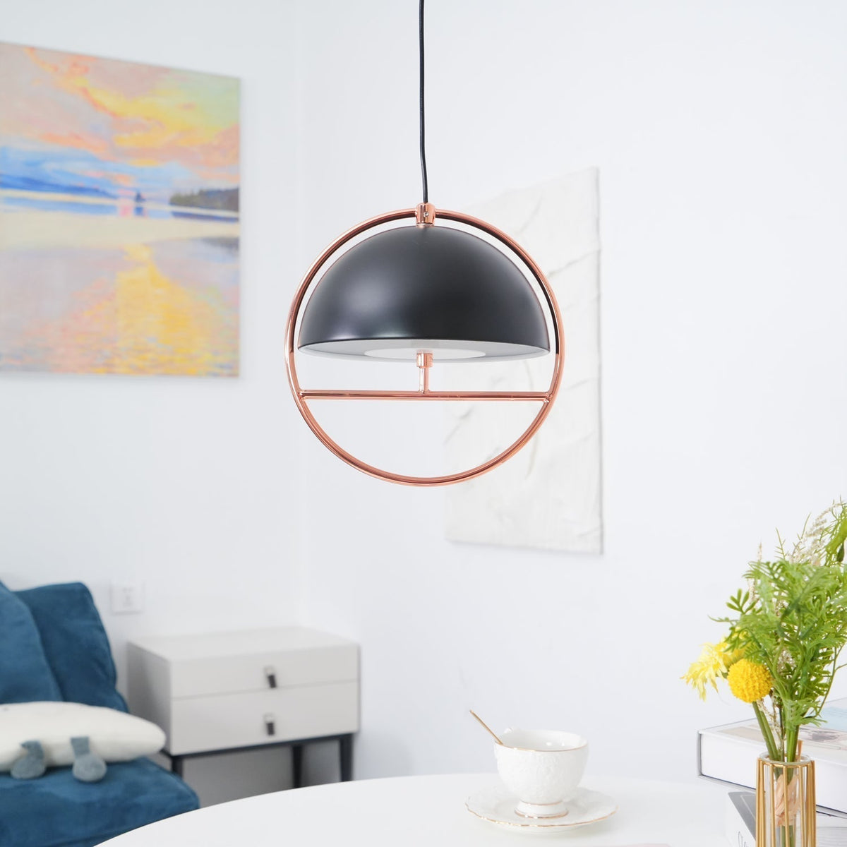 Zephira hanglamp van stalen klassieker