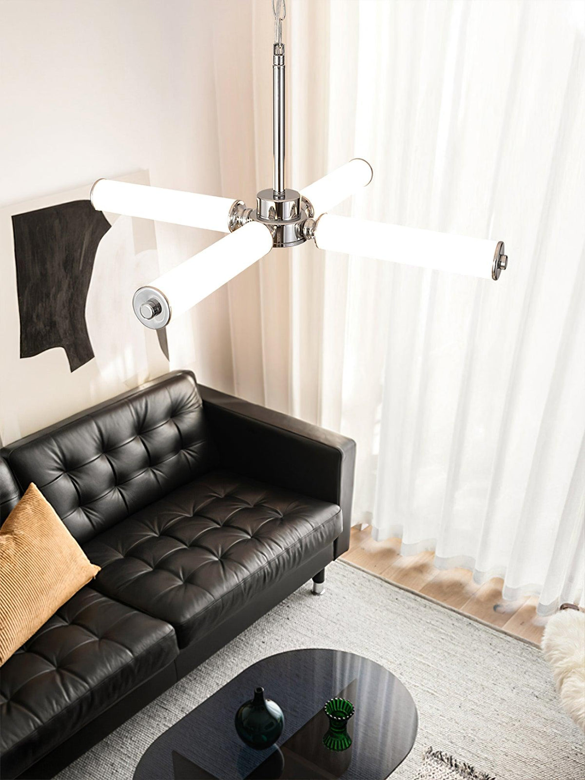 Zoliria Moderne minimalistische kroonluchter met geïntegreerde LED en glas