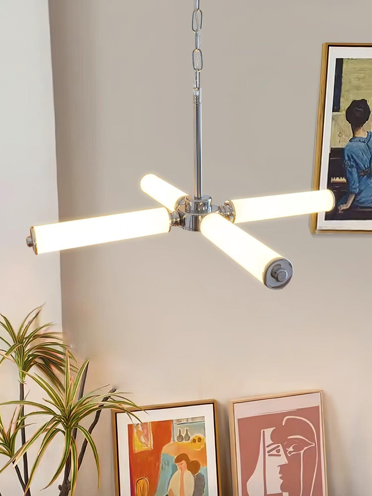 Zoliria Moderne minimalistische kroonluchter met geïntegreerde LED en glas